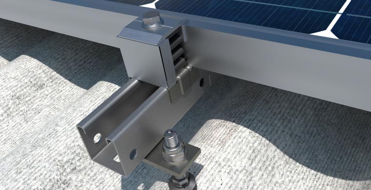 Coplanar system with Indextrut Solar GP-XS perforated steel guide with Atlantis C4-M coating.